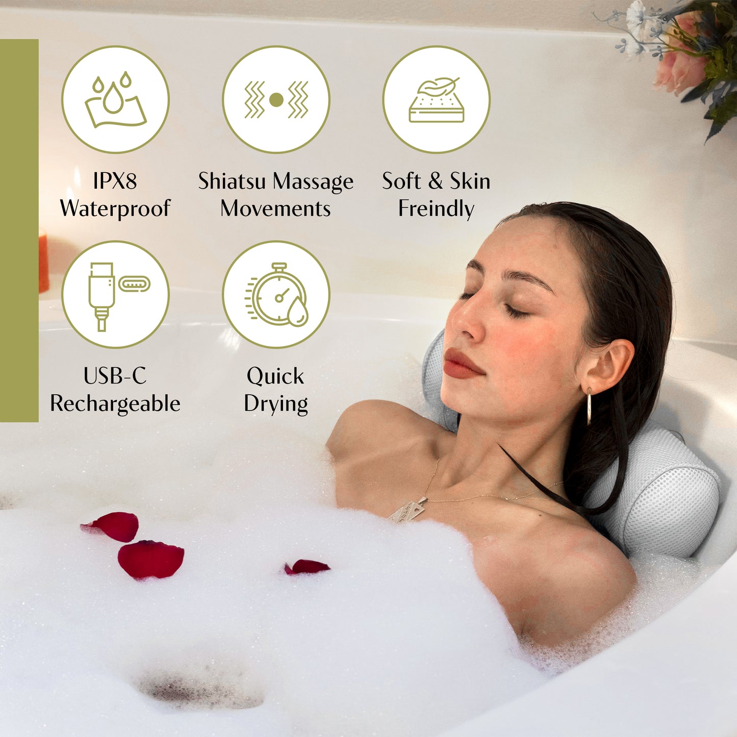 Massaging Bath Pillow