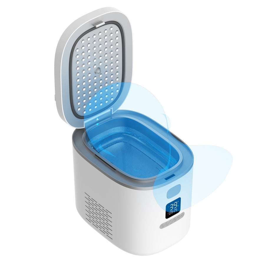 Facial cold plunge using MONET Cryobowl